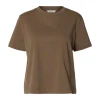 Selected Femme SlwEssential SS Boxy Tee Chocolate Chip